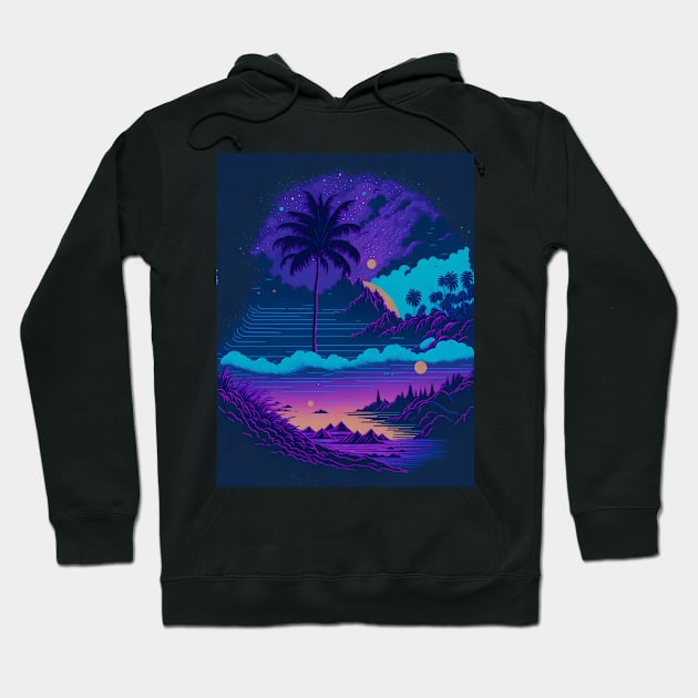 beach at sunset Hoodie by vaporgraphic